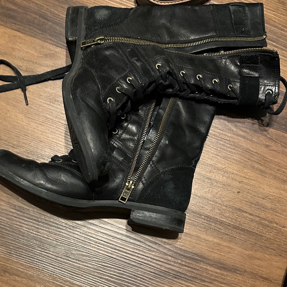 TIMBERLAND Black FAUX Lace-Up Boots